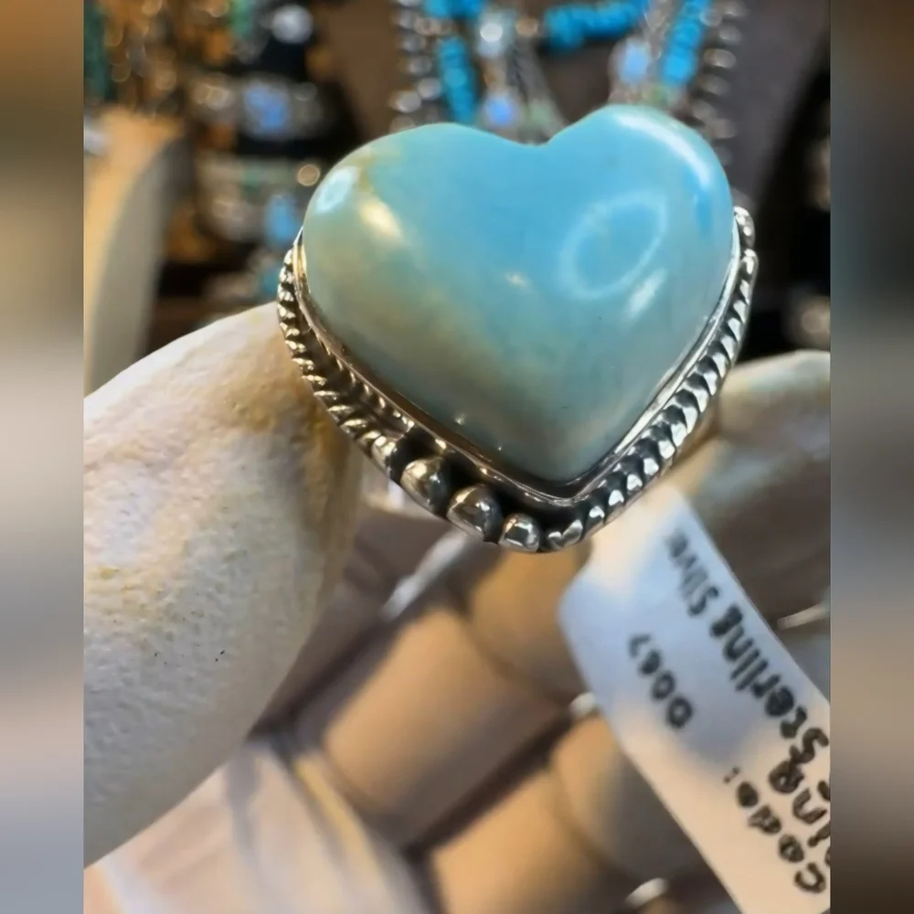 NWOT Sterling Silver + Spotted Jasper Ring - Picture 2 of 3